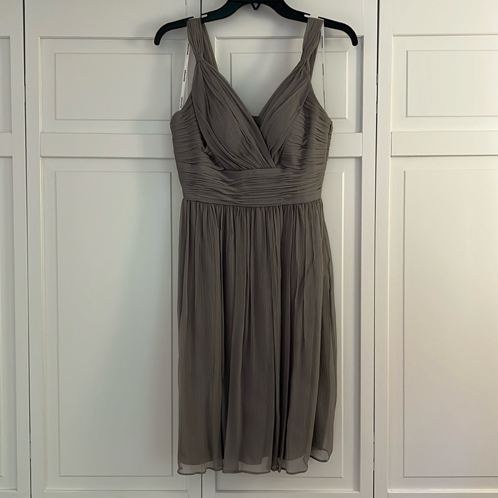 Donna Morgan Chiffon Dress, Silver